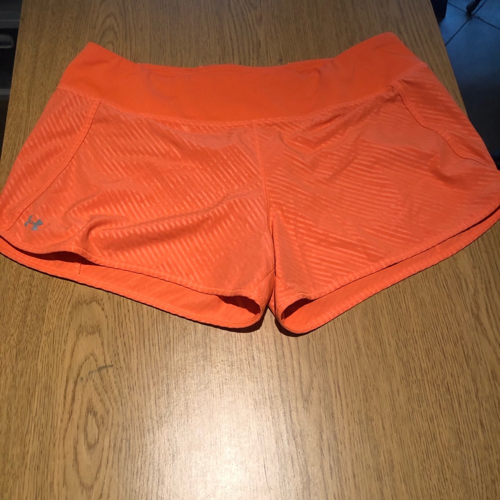 Under Armour Neon Orange Women's Athletic Shorts